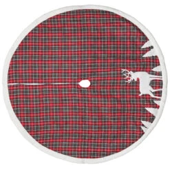 48" Red And Black Plaid Reindeer Christmas Tree Skirt -Beauty Wreaths Shop dyno 2486340 1 003 58218.1667575918
