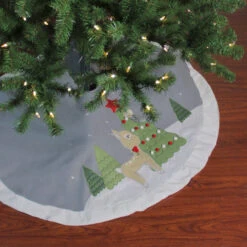48" Gray And White Deer With Owl Christmas Tree Skirt -Beauty Wreaths Shop dyno 2487223 1 2 11246.1667536103