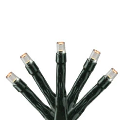 Beauty Wreaths Shop 38 223 Classic Warm Clear LED 8-Function Twinkle Christmas Lights - 17 Ft Green Wire