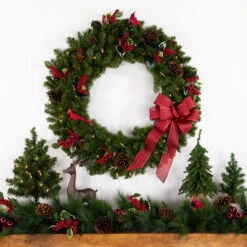 36" Pre-Lit Canadian Pine Artificial Christmas Wreath, Clear Lights -Beauty Wreaths Shop f7zd9evftys5jhfngabvqta4msqq1ju3 40138.1667659739