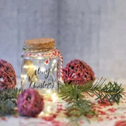 100 Warm White LED Micro Fairy Lights - 16.25 Ft Copper Wire -Beauty Wreaths Shop fairylights jar lifestyle 11065.1671319095