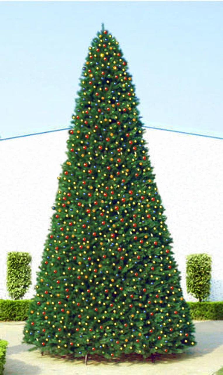 16.5' Pre-Lit Everest Fir Commercial Christmas Tower Tree - Multicolor C7 LED Lights 4 16.5' Pre-Lit Everest Fir Commercial Christmas Tower Tree - Multicolor C7 LED Lights - Image 2