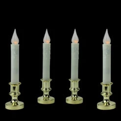 Set Of 4 White And Gold LED C5 Flickering Window Christmas Candle Lamp With Timer 8.5" -Beauty Wreaths Shop ficg3p5jqwfn1ctmqigzbnailldwuepk 72783.1670419434