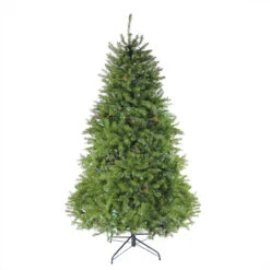 9' Pre-Lit Green Medium Northern Pine Artificial Christmas Tree - Multicolor LED Lights
