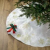 48" White With Gold Embroidered Snowflakes Christmas Tree Skirt -Beauty Wreaths Shop gch1eg7lhzij7yncegooy1icuw8rn4di 94750.1667490813