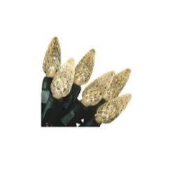 70 Warm White LED Faceted C6 Twinkling Christmas Lights - 23.5 Ft Green Wire -Beauty Wreaths Shop hofert202870 32t 03 34855.1667578370