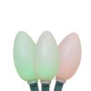 10 Color Changing LED C9 Novelty Christmas Lights - 3.8 Ft Green Wire