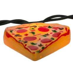 Set Of 10 Orange And Red Pizza Slice Garden Patio Christmas Lights - 10' Green Wire -Beauty Wreaths Shop ksa ul4215 5 35308.1667521637