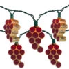 10-Count Red Wine Corks Grape Cluster Christmas Light Set, 8.8ft Green Wire -Beauty Wreaths Shop ksa ul4310 3 41727.1667519325