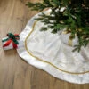 48" White And Gold Glitter Poinsettia Scalloped Christmas Tree Skirt -Beauty Wreaths Shop l92552 t19905n 26079.1667535836