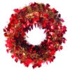 20" Festive Thanksgiving Fall Harvest Red And Gold Leaf Artificial Tinsel Wreath - Unlit -Beauty Wreaths Shop lbuwvrysov4rp4epcexo8z8tjbkzb65m 71905.1667683264