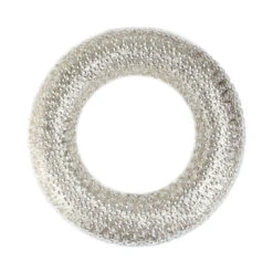 Silver And Clear Beaded Artificial Christmas Wreath - 20-Inch, Unlit