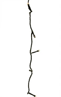 368 Warm White LED Battery Operated 8-Function Christmas Lights - 90 Ft Black Wire