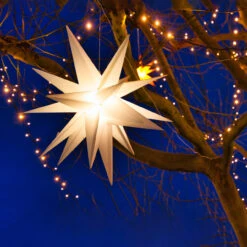 12" White LED Lighted Moravian Star Christmas Decoration 7 12" White LED Lighted Moravian Star Christmas Decoration -Beauty Wreaths Shop moravian star stylized 13370.1667489140
