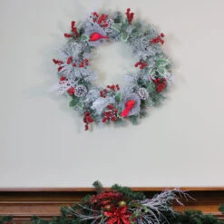 Berries And Red Cardinals In Nests Flocked Artificial Christmas Wreath, 24-Inch, Unlit 7 Berries And Red Cardinals In Nests Flocked Artificial Christmas Wreath, 24-Inch, Unlit -Beauty Wreaths Shop n1rwpxruacpkop1crlcb1t7obdkscdlb 03117.1667530683