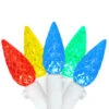 70ct Multi-Color Faceted LED C6 Christmas Light Set - 24.25ft White Wire -Beauty Wreaths Shop nl02583201 21214.1682357450