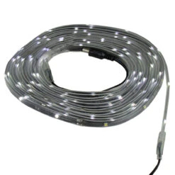 18' Pure White LED Outdoor Christmas Linear Tape Lighting - Black Finish -Beauty Wreaths Shop nn20led20pl fcbbl 20l 18ft 24v wc2a0 65920.1667664522