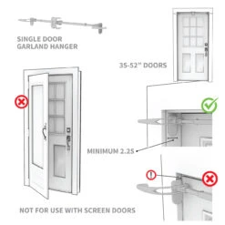 Adjustable Christmas Garland Hanger For Single Door Frames -Beauty Wreaths Shop norhtlight v 20720 brn 7updated 20947.1667490773