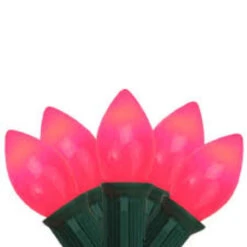 25-Count Opaque Pink C9 Mini Christmas Light Set, 24ft Green Wire -Beauty Wreaths Shop northlight20c4bg8611 03 53363.1667659944