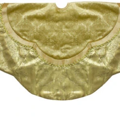 48-Inch Golden Scalloped Velvet Christmas Tree Skirt With A Metallic Trim -Beauty Wreaths Shop northlight20l87973 25742.1667573309