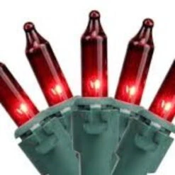 100-Count Red Mini Christmas Lights Set, 20.25ft Green Wire -Beauty Wreaths Shop northlight20nl02356 03 67312.1667661872