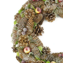 Brown Pine Cone And Fruit Glitter Artificial Christmas Wreath - 19.5-Inch, Unlit -Beauty Wreaths Shop northlight20sh36233 75575.1667530723