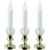 Set Of 3 White LED C5 Flickering Window Christmas Candle Lamps With Timer 8.5" -Beauty Wreaths Shop northlight20ys15767 1 82791.1667489352