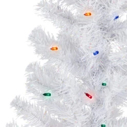 3' Pre-lit White Pine Artificial Christmas Tree - Multi Lights -Beauty Wreaths Shop northlight b03900 3 56237.1667659876
