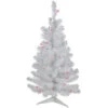 3' Pre-Lit White Iridescent Pine Slim Artificial Christmas Tree - Pink Lights -Beauty Wreaths Shop northlight b03901 0 36617.1667658035