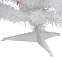 3' Pre-Lit White Iridescent Pine Slim Artificial Christmas Tree - Pink Lights -Beauty Wreaths Shop northlight b03901 1 93092.1667658035
