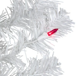 3' Pre-Lit White Iridescent Pine Slim Artificial Christmas Tree - Pink Lights -Beauty Wreaths Shop northlight b03901 5 updated 23769.1667658036