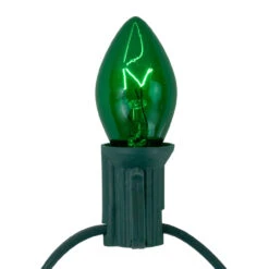 25-Count C7 Transparent Green Christmas Light Set, 24 Ft Green Wire -Beauty Wreaths Shop northlight b42g8711 2 83554.1683731562