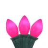 25-Count Opaque Pink C7 Christmas Light Set, 24 Ft Green Wire -Beauty Wreaths Shop northlight b4bg8p11 1 31114.1667663006