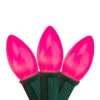 25-Count Opaque Pink C9 Mini Christmas Light Set, 24ft Green Wire -Beauty Wreaths Shop northlight c4bg8611 1 58262.1667659944