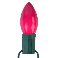 25-Count Opaque Fuchsia Pink C9 Christmas Light Set, 24ft Green Wire -Beauty Wreaths Shop northlight c4bg8p11 02 45637.1683731945