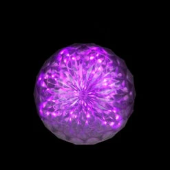 6" Purple LED Christmas Crystal Sphere Hanging Outdoor Decor -Beauty Wreaths Shop northlight ct52 788 066 2 91359.1667584060