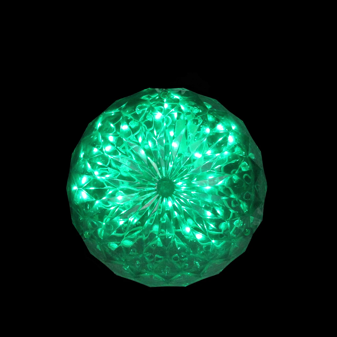 6" LED Lighted Green Crystal Sphere Outdoor Christmas Decoration 5 6" LED Lighted Green Crystal Sphere Outdoor Christmas Decoration - Image 3