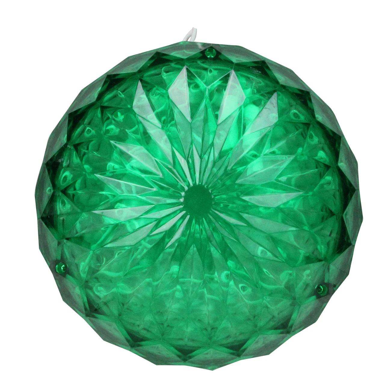 6" LED Lighted Green Crystal Sphere Outdoor Christmas Decoration 3 6" LED Lighted Green Crystal Sphere Outdoor Christmas Decoration