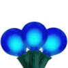 Set Of 15 Blue Satin G50 Globe Christmas Lights - Green Wire -Beauty Wreaths Shop northlight dl16001 sample 86509.1667584289