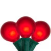 Set Of 15 Red Satin G50 Globe Christmas Lights - Green Wire -Beauty Wreaths Shop northlight dl16002 sample 48810.1667537011