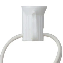 100' Commercial C7 Christmas Light Socket Set - 18 Gauge White Wire -Beauty Wreaths Shop northlight dl16007 1 17136.1667584291