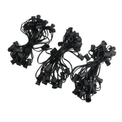 100' Black Commercial C9 Christmas Light Socket Set -Beauty Wreaths Shop northlight dl16013 3 44615.1667533806