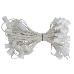 50' White Commercial C9 Christmas Light Socket Set -Beauty Wreaths Shop northlight dl16015 3 53708.1667534188