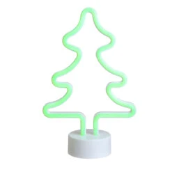 11" Green Christmas Tree LED Neon Style Table Sign -Beauty Wreaths Shop northlight fm26621 2 38796.1667488289