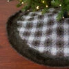 48" Brown And White Plaid Christmas Tree Skirt With Faux Fur -Beauty Wreaths Shop northlight fo26668 23417.1667530453
