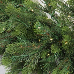 9' X 9" Pre-Lit LED Oregon Noble Fir Artificial Christmas Garland - Warm White Lights -Beauty Wreaths Shop northlight gb15593 2 89384.1667520070