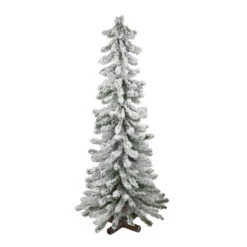 4' Slim Flocked Alpine Artificial Christmas Tree, Unlit