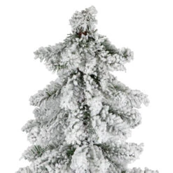 4' Slim Flocked Alpine Artificial Christmas Tree, Unlit -Beauty Wreaths Shop northlight gb16055 3updated 31283.1667655543