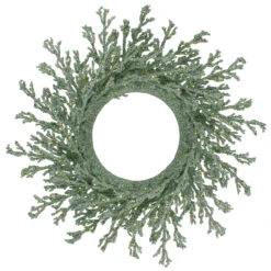 20" Green Glittered Artificial Coral ChristmasWreath