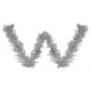 9' X 12" Pre-Lit Silver Tinsel Artificial Christmas Garland, Clear Lights -Beauty Wreaths Shop northlight gb91003 78174.1667530468